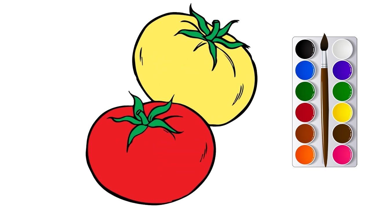 Tổng hợp hơn 61 về tranh tô màu quả cà chua mới nhất  cdgdbentreeduvn