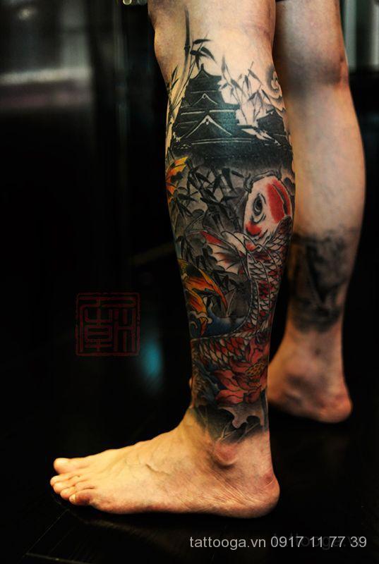 hinh xam ca chep duoi dui  Koi tattoo Koi tattoo design Tattoo samples