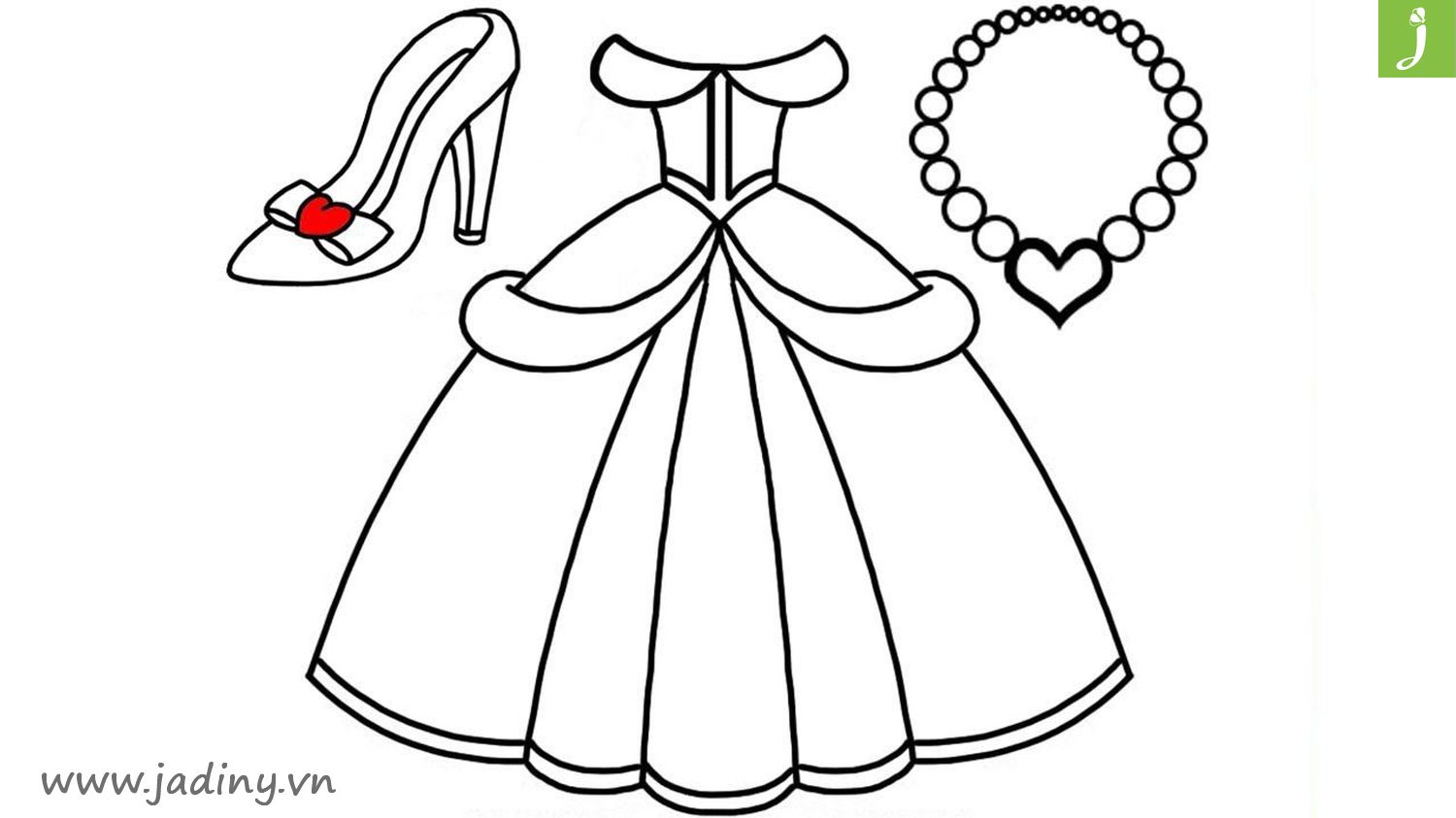 Top 54 về tranh tô màu váy công chúa  trieuson5